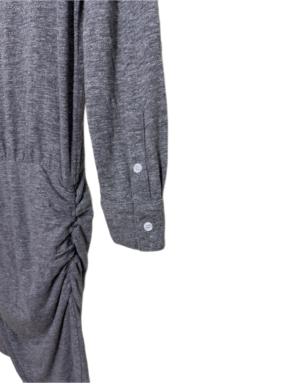 Monrow Grey Long-Sleeve Shirt Dress - Picture 5 of 11